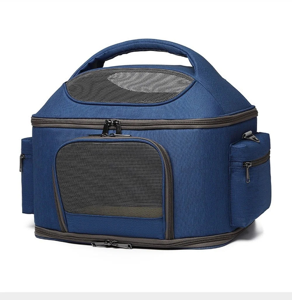Tinta unita 43 * 31 * 35 cm MeshTravel Gatti e cani Borsa a tracolla pieghevole per animali domestici Borsa per cani