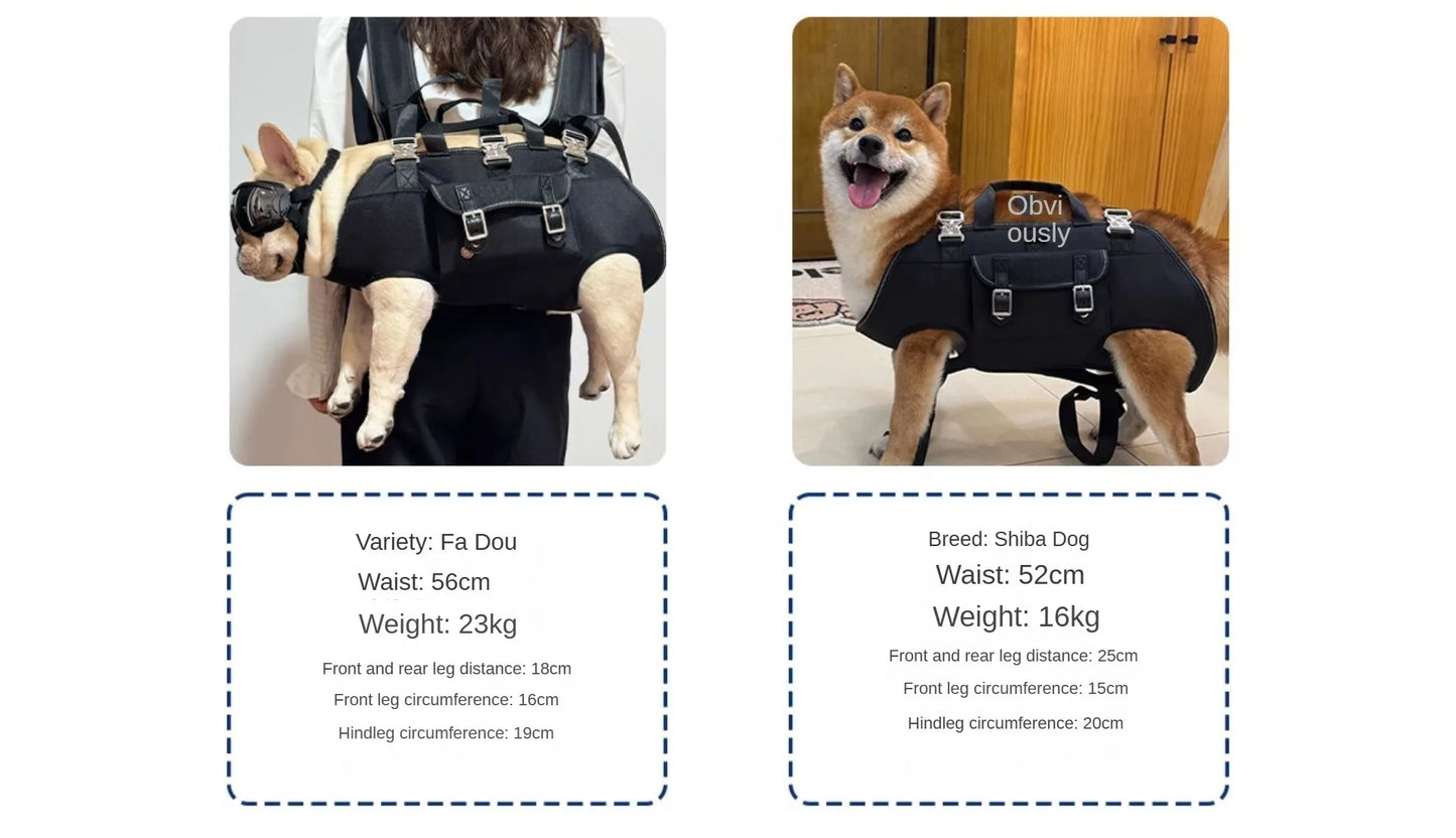 Zaino con logo personalizzato per cani Imbracatura per cani per tutto il corpo con manico Imbracature per sollevamento cani per cani anziani Cani disabili Forniture per animali domestici