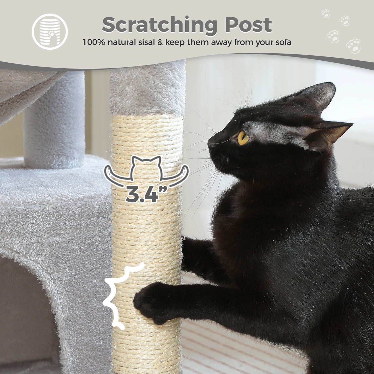 Piccolo albero per gatti con amaca e tiragraffi