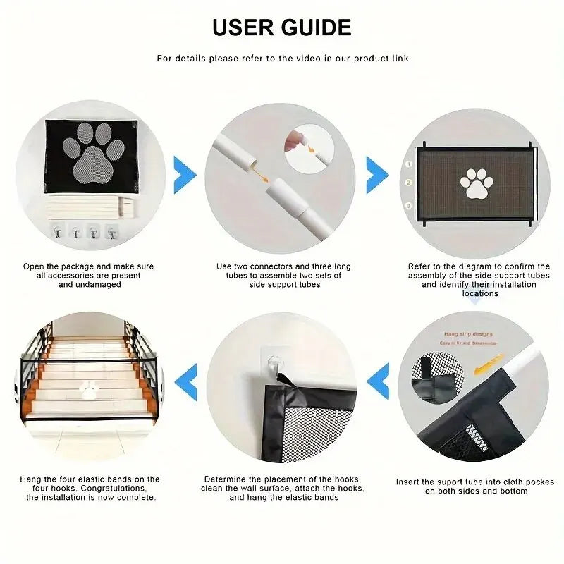 Porte a rete per cani portatili, reti isolanti per cani, recinzioni di sicurezza per cani e gatti e forniture per animali domestici Non perforate per garantire la sicurezza degli animali domestici
