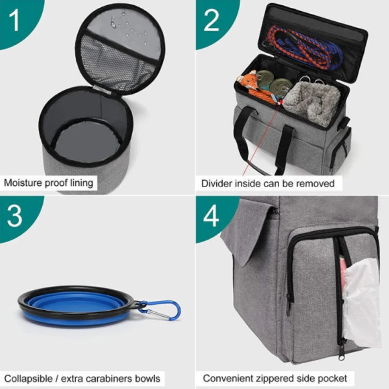 Set viaggio 6 pz con borsone