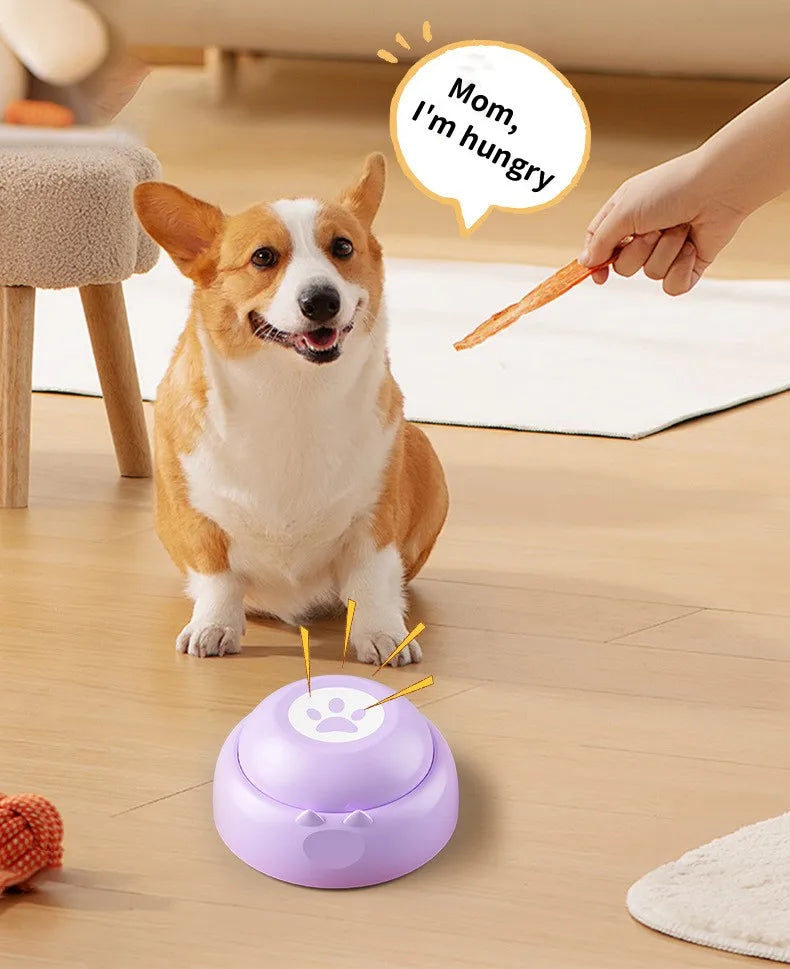 Pulsanti di comunicazione per cani Pulsante di registrazione vocale per cicalino di addestramento per animali domestici Riproduzione di registrazione di 30 secondi Regalo divertente per animali domestici parlanti
