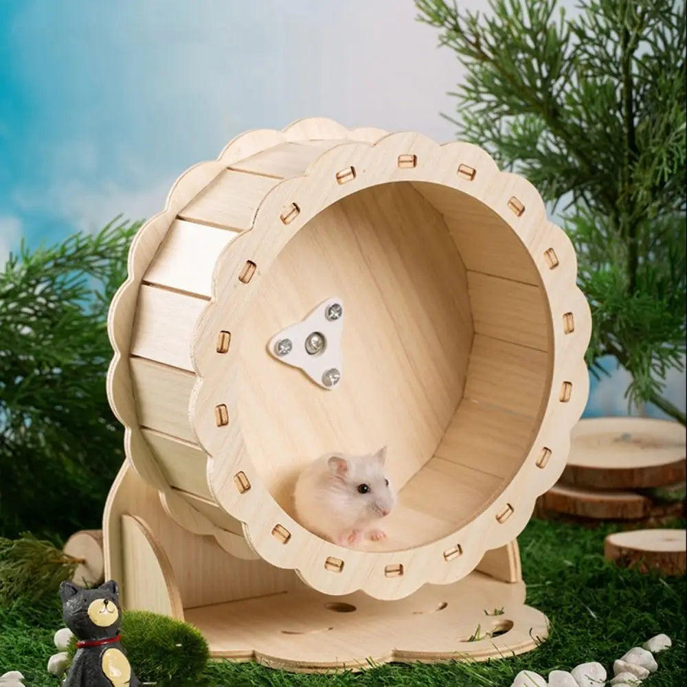 Ruota per criceti in legno ultra-silenziosa