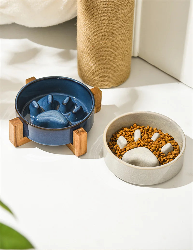 Nuova ciotola per Slow Food ciotola per alimenti in ceramica per cani e gatti ciotola per Slow Food forniture per animali domestici alimentatore antiurto Anti soffocamento