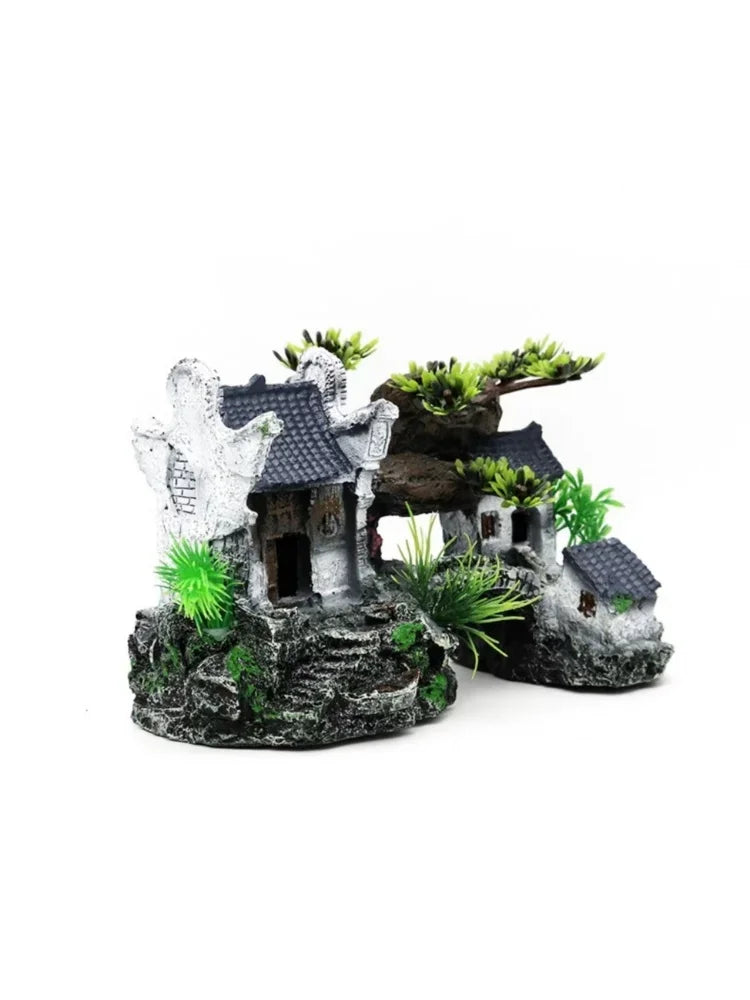 Pagoda decorativa stile antico per acquario