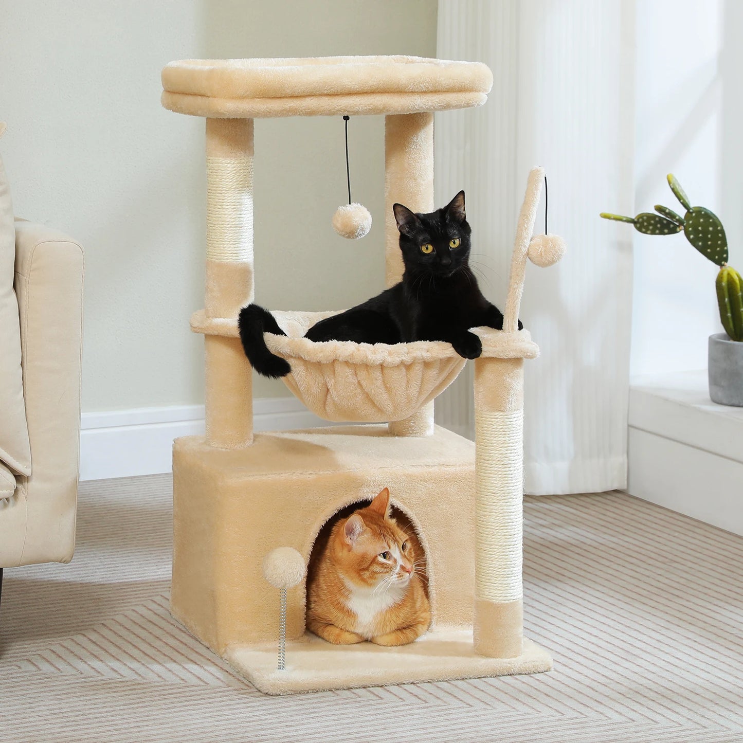 Piccolo albero per gatti con amaca e tiragraffi