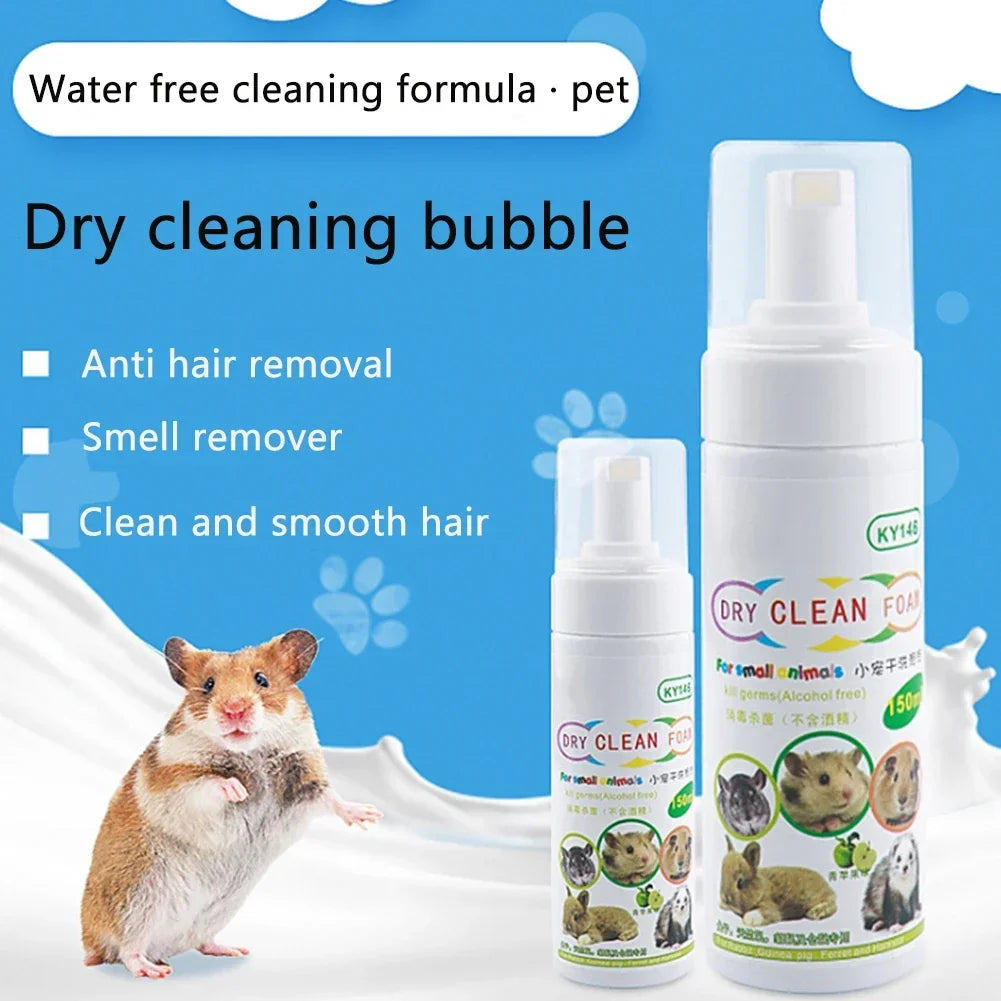 Shampoo a secco in schiuma piccoli animali