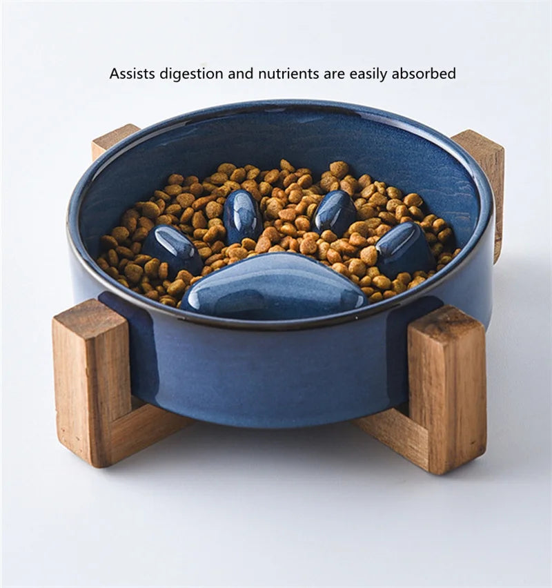 Nuova ciotola per Slow Food ciotola per alimenti in ceramica per cani e gatti ciotola per Slow Food forniture per animali domestici alimentatore antiurto Anti soffocamento