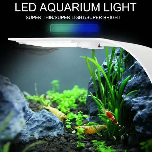 Piante di illuminazione per acquario a LED super sottili Coltiva la luce 5W / 10W / 15W Illuminazione per piante acquatiche Lampada clip-on impermeabile per acquario