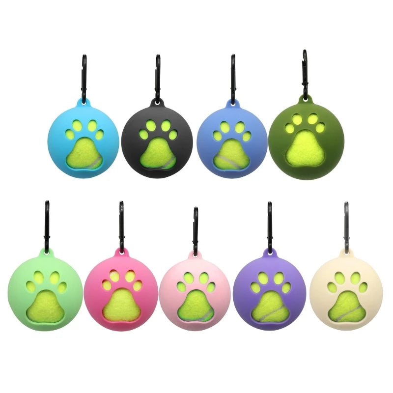 Supporto per copertura per palline per animali domestici con attacco per guinzaglio per cani Supporto per palline da tennis