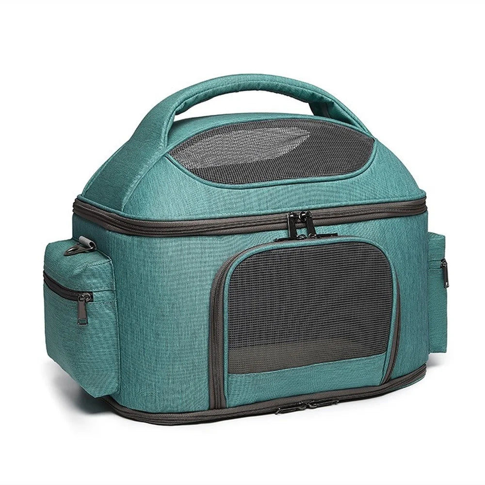 Tinta unita 43 * 31 * 35 cm MeshTravel Gatti e cani Borsa a tracolla pieghevole per animali domestici Borsa per cani