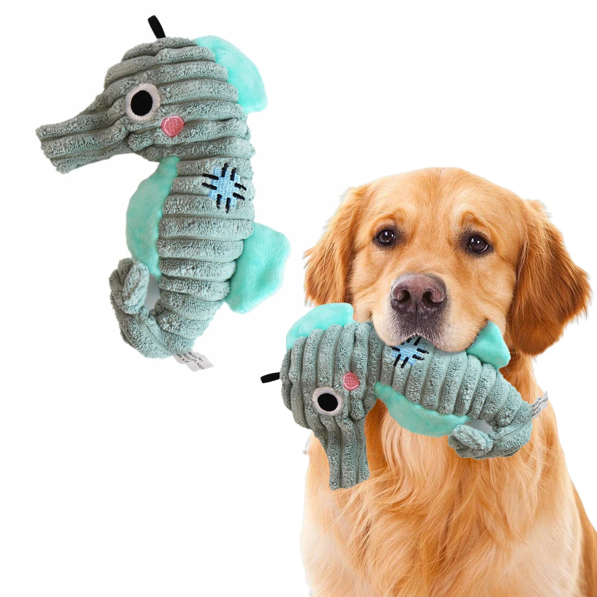 Giocattoli di peluche per cani di piccola taglia Peluche cigolante per cuccioli Cane di piccola taglia Serie Ocean Giocattoli di peluche per cani di taglia piccola e media
