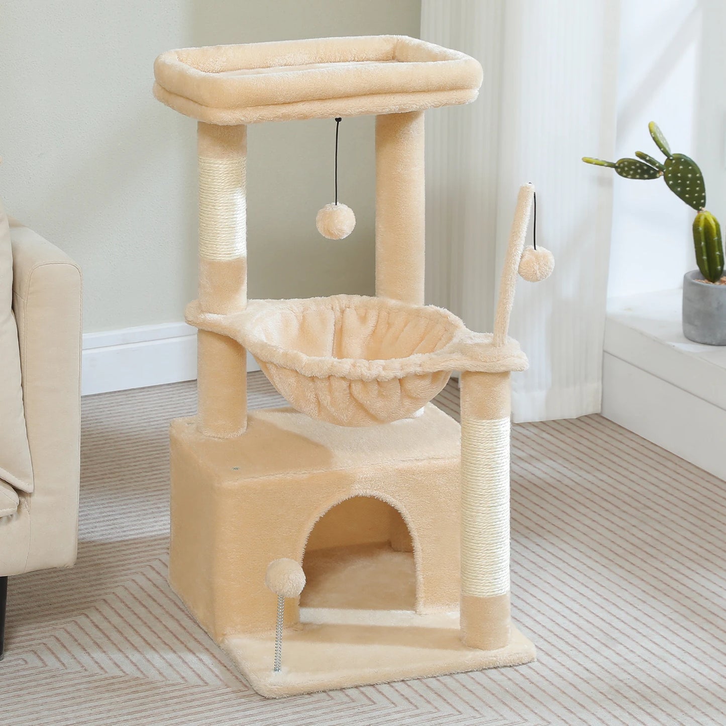 Piccolo albero per gatti con amaca e tiragraffi
