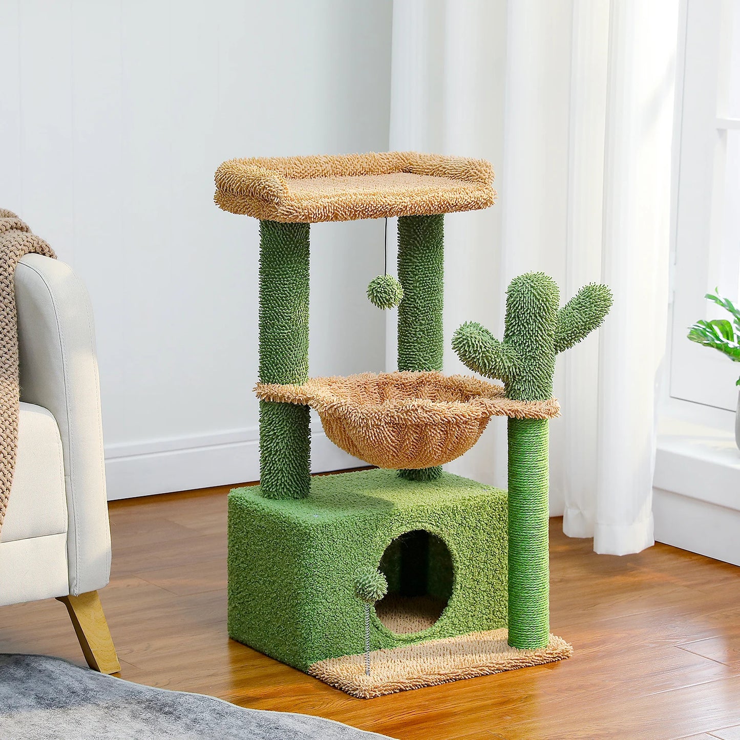 Albero per gatti cactus 4 in 1