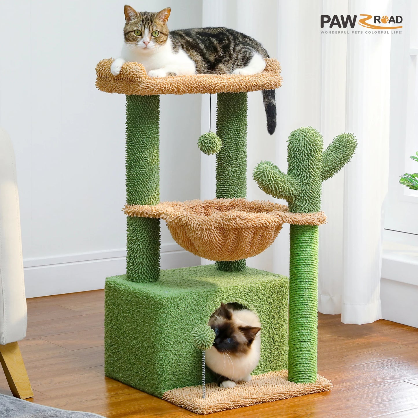 Piccolo albero per gatti con amaca e tiragraffi