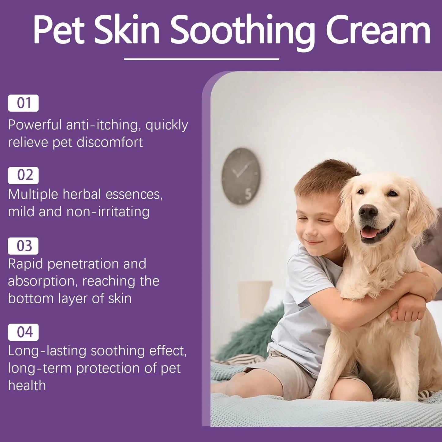 Crema per la cura della pelle degli animali domestici