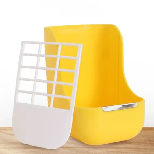 Coniglio erba telaio Rack coniglio cibo cestino fieno mangiatoia cavie ciotola di alimentazione accessori 2 in 1 fisso erba Rack fieno coniglietto