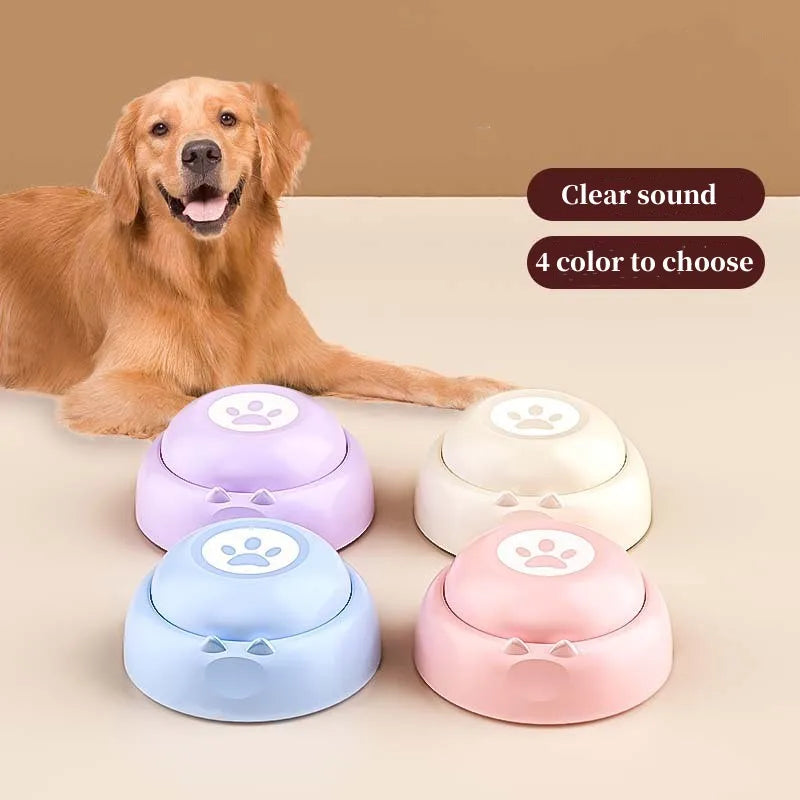 Pulsanti di comunicazione per cani Pulsante di registrazione vocale per cicalino di addestramento per animali domestici Riproduzione di registrazione di 30 secondi Regalo divertente per animali domestici parlanti