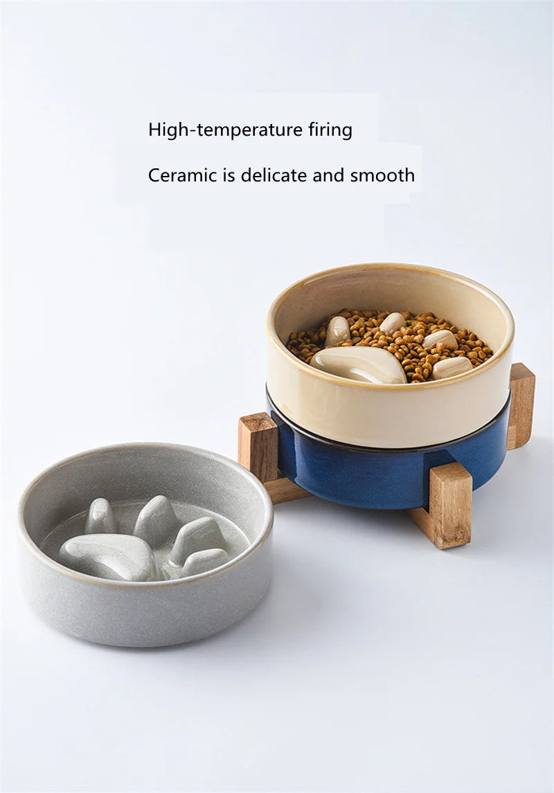 Nuova ciotola per Slow Food ciotola per alimenti in ceramica per cani e gatti ciotola per Slow Food forniture per animali domestici alimentatore antiurto Anti soffocamento