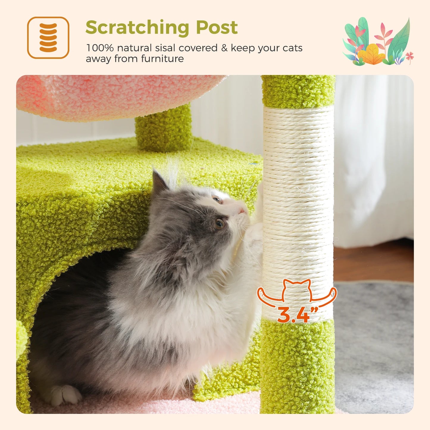 Piccolo albero per gatti con amaca e tiragraffi