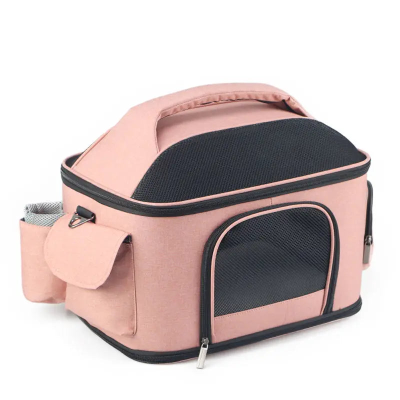 Tinta unita 43 * 31 * 35 cm MeshTravel Gatti e cani Borsa a tracolla pieghevole per animali domestici Borsa per cani