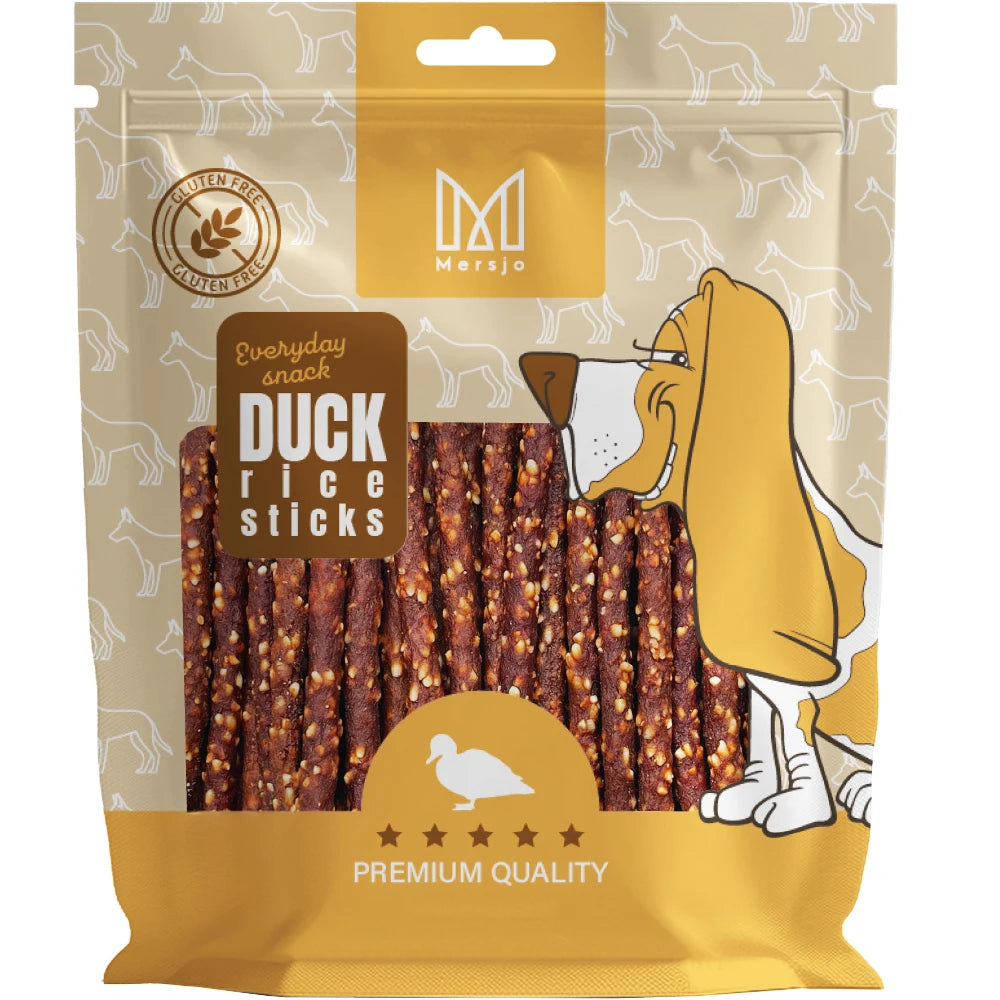 Hundeleckerbissen-Kabanosy mit Ente & Reis Mersjo 500g PREMIUM MERSJO schmackhaft 83% Fleisch natürlich nahrhaft getreidefrei