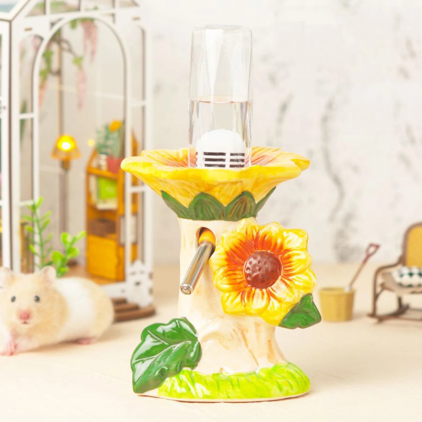 Bottiglia d'acqua per criceti - Girasole