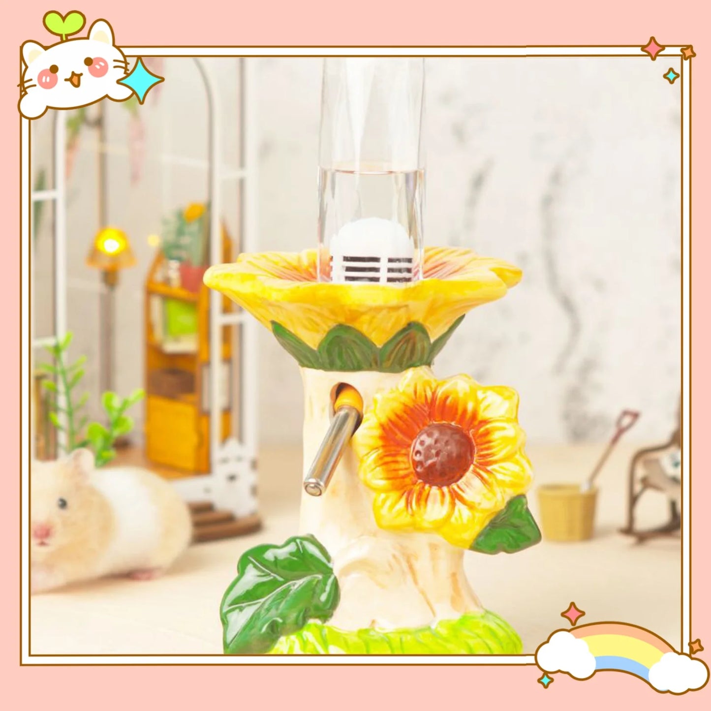 Bottiglia d'acqua per criceti - Girasole