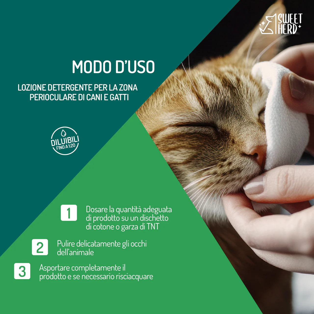 Lozione Occhi Lenitiva e Idratante con Pantenolo e Vitamina E – Cani e Gatti