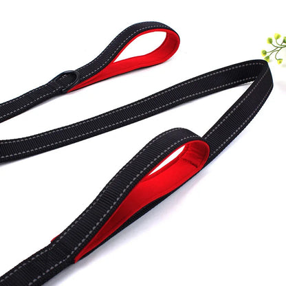 Guinzaglio per cani Dual Handle Hands Free Running guinzaglio ammortizzante elastico estensibile cuciture riflettenti cintura in vita regolabile