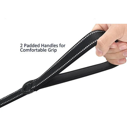 Guinzaglio per cani Dual Handle Hands Free Running guinzaglio ammortizzante elastico estensibile cuciture riflettenti cintura in vita regolabile