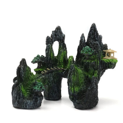 Aquarium Deko Rockery Mountain View Felsen Höhle Stein Baum Aquarium Ornament Dekoration Aquarien Zubehör
