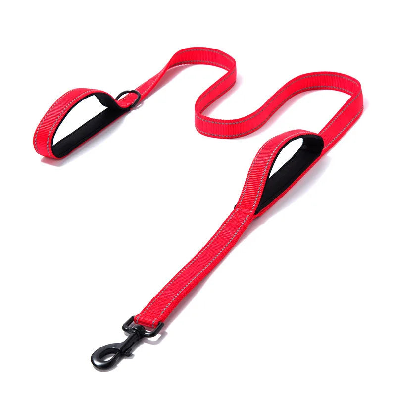 Guinzaglio per cani Dual Handle Hands Free Running guinzaglio ammortizzante elastico estensibile cuciture riflettenti cintura in vita regolabile