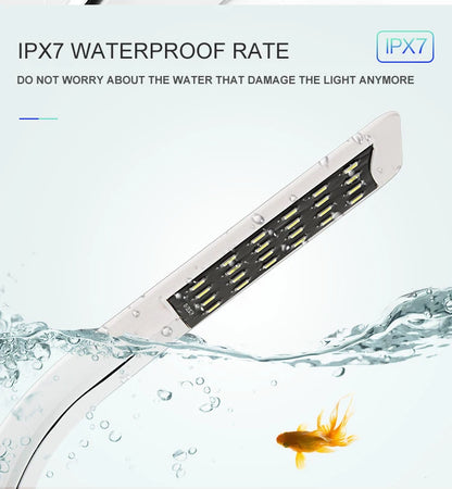 Superschlanke LED-Aquarium-Pflanzenleuchten, Wachstumslicht, 5 W/10 W/15 W, Aquarien-Pflanzenbeleuchtung, wasserdichte Clip-on-Lampe für Aquarien