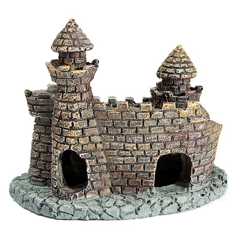 Künstliche Panzerwelt Harzburg Steininsel Aquarium Landschaft Ornament Aquarium Dekorationen für Aquarium-Statue