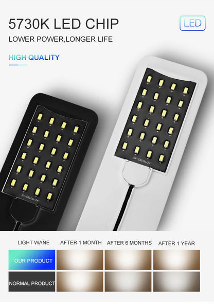 Superschlanke LED-Aquarium-Pflanzenleuchten, Wachstumslicht, 5 W/10 W/15 W, Aquarien-Pflanzenbeleuchtung, wasserdichte Clip-on-Lampe für Aquarien