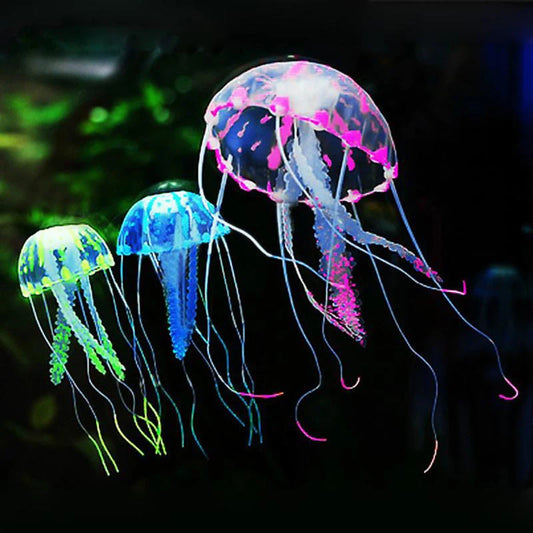 Ornamenti di simulazione di pesci in silicone Meduse artificiali Acquario incandescente Decorazione acquario Accessori per acquari Paesaggistica