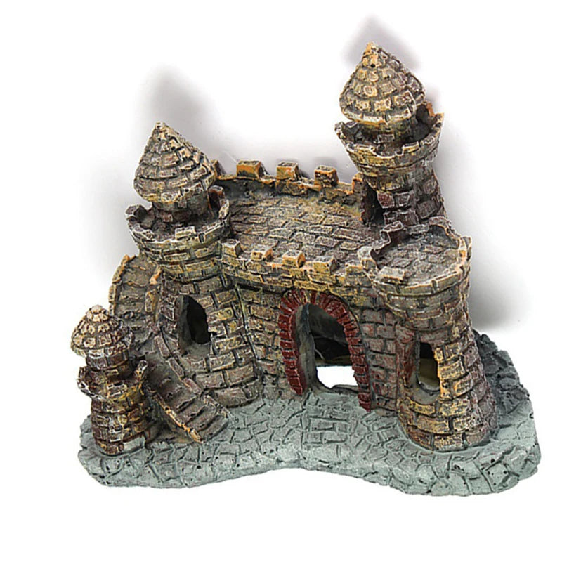 Künstliche Panzerwelt Harzburg Steininsel Aquarium Landschaft Ornament Aquarium Dekorationen für Aquarium-Statue
