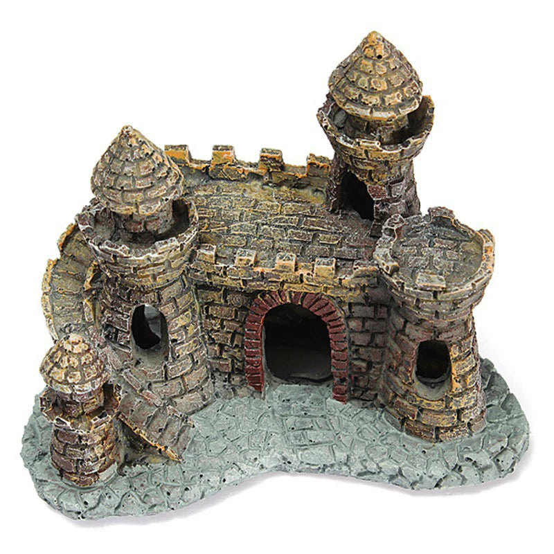 Künstliche Panzerwelt Harzburg Steininsel Aquarium Landschaft Ornament Aquarium Dekorationen für Aquarium-Statue