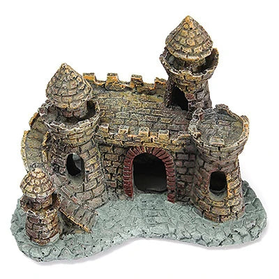 Künstliche Panzerwelt Harzburg Steininsel Aquarium Landschaft Ornament Aquarium Dekorationen für Aquarium-Statue