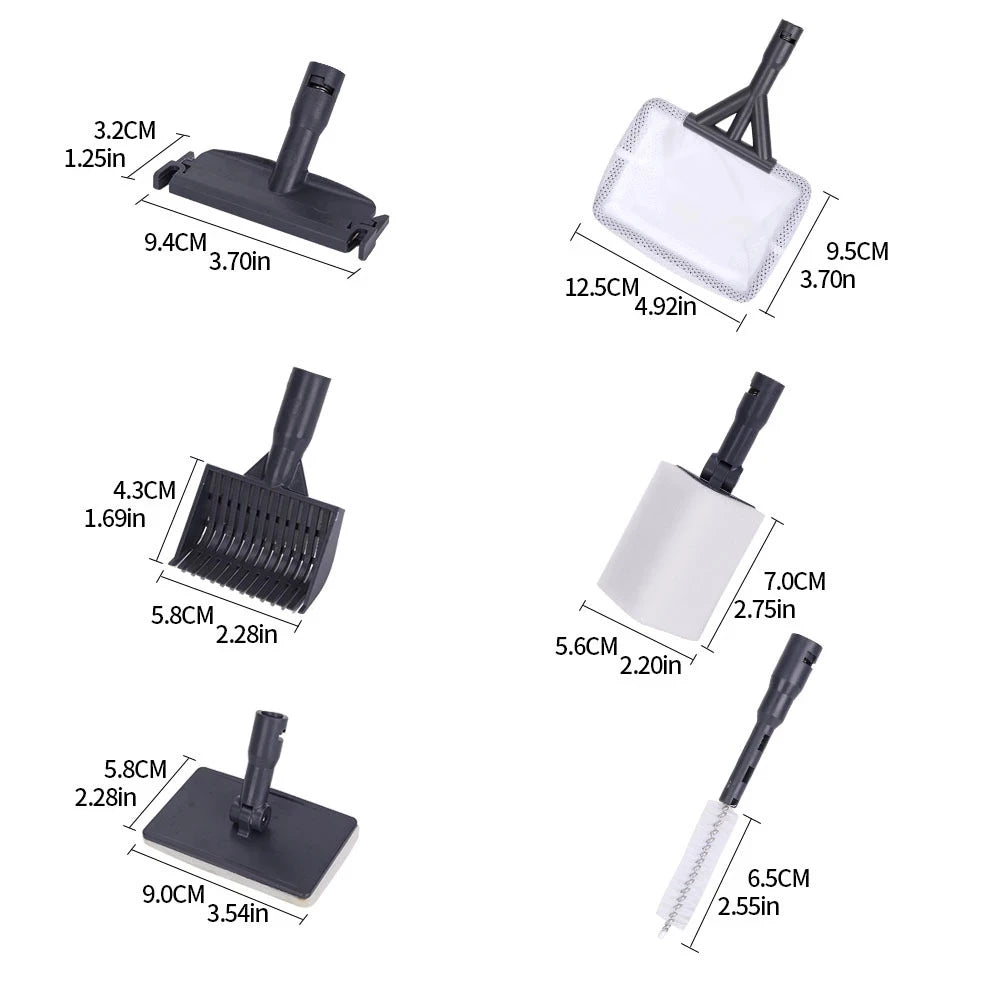 Kit strumenti per pulizia acquario 6 in 1