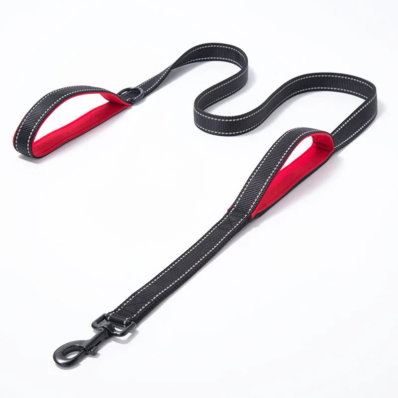 Guinzaglio per cani Dual Handle Hands Free Running guinzaglio ammortizzante elastico estensibile cuciture riflettenti cintura in vita regolabile