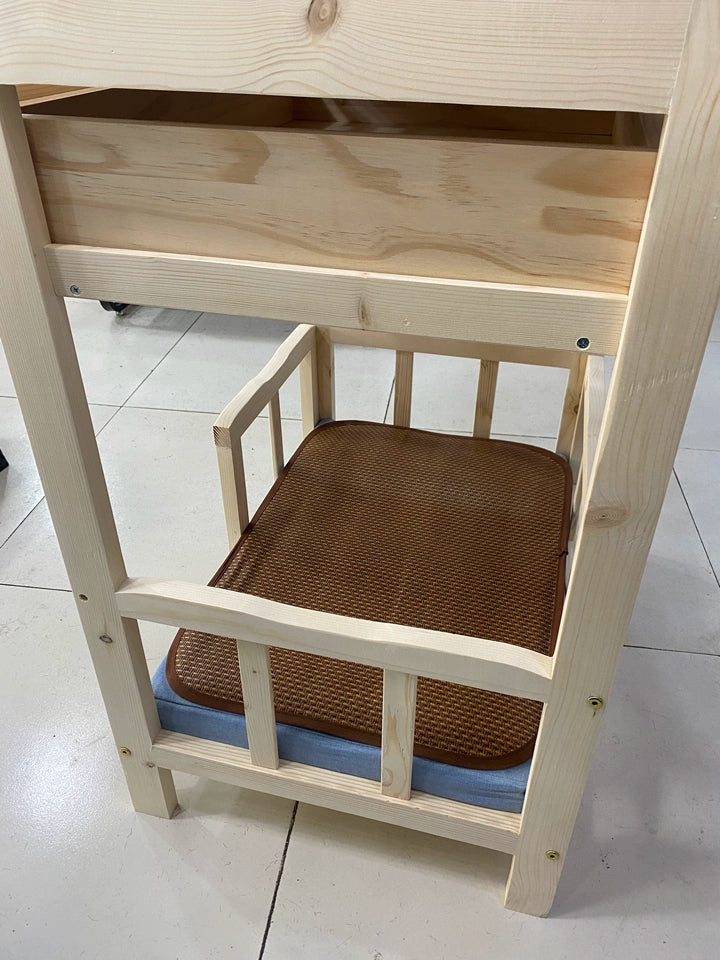 Letto principessa in legno massello a 2 strati per animali domestici Forniture universali per cani e gatti Comodo nido per cani traspirante Comoda scala da arrampicata