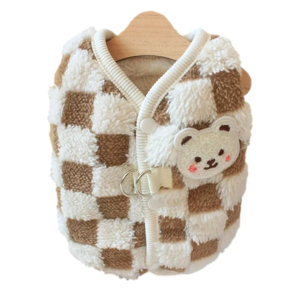 Gilet inverno scacchi/orso