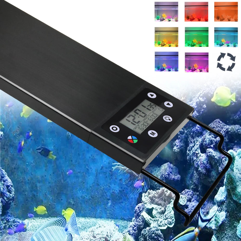 30-60 Zentimeter Aquarium 24/7 Vollspektrum LED-Beleuchtung Aquarium-Dekorationslampe für Wasserpflanzenwachstum IP68 Wasserdicht 100 V-240 V