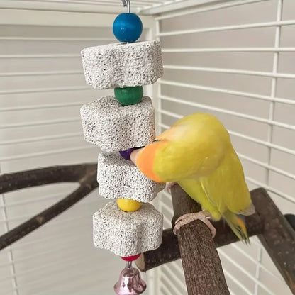 Blumenförmiges Vogel-Molar-Spielzeug Papageien-Schleifstein Vogelkäfig-Spielzeug Sittich-Chinchilla-Eichhörnchen-Spielzeug Vogelkäfigzubehör