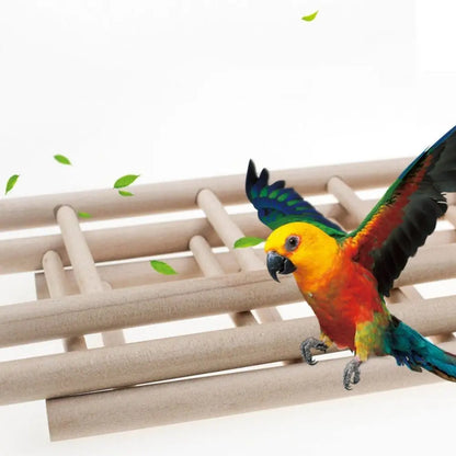 1 Stück Vogelspielzeug Holzleitern Schaukel Kratzbaum Kletterstange 3/4/5/6 Leiter Vogelkäfig Hamster Papagei Spielzeug Hängende Haustierbedarf