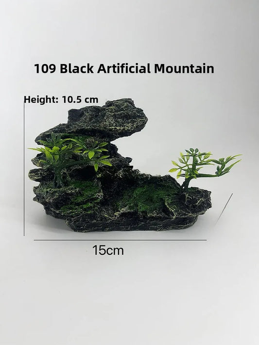 Acquario Lacape Decorazione Montagna finta Simp Nascondiglio Culo artificiale Ornamento Decorazioni per acquari per animali domestici Accessori