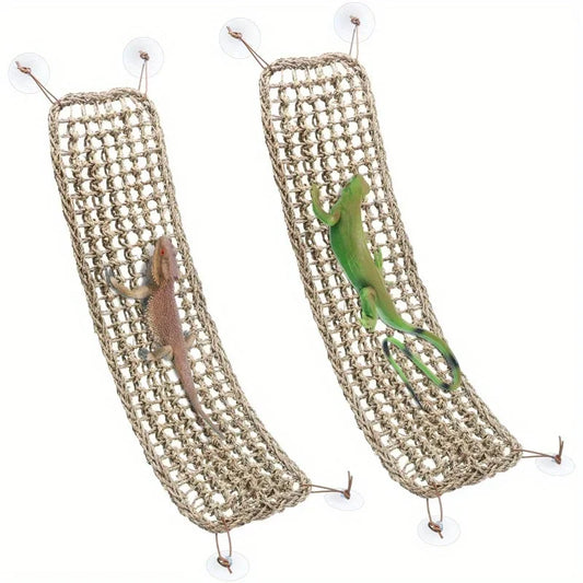 1PC Drago Barbuo Amaca Rettile Lettino per Camaleonte Lucertole Gecko Serpenti Lguana Rettili Geckos Erba Cuscino Pet Letto Altalena
