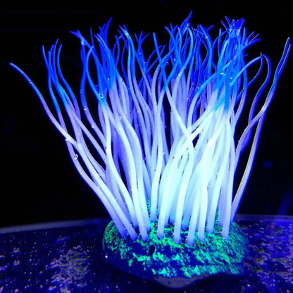 Aquariendekoration: künstliche dunkle Seeanemone als Landschaftsgestaltung